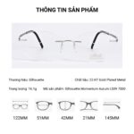 Gọng Kính Silhouette Momentum Aurum L009 7000
