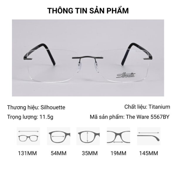 Silhouette The Wave 5567 BY Kính Không Gọng – Tem Chính Hãng 101 - Ảnh 2