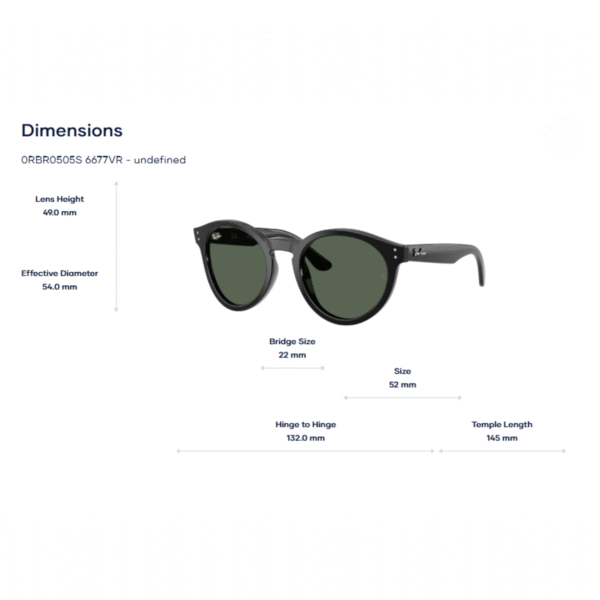 Kính Mát Oval RayBan 0RBR0505S