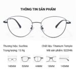 Suofeia S22946 Titanium Temple Gọng Kính Mắt Mèo - Ảnh 2