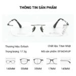 Kính Không Gọng Titan Nhật Exfash EF34249JP – Tem Chính Hãng 101 - Ảnh 2
