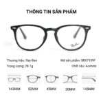 Gọng Kính Tròn RayBan 0RX7159F – Tem Chính Hãng Luxottica