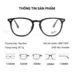 Gọng Kính Tròn RayBan 0RX7159F – Tem Chính Hãng Luxottica