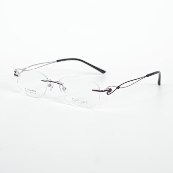 Shilaier 20071C Kính Không Gọng Titanium Oval Mắt Mèo - Ảnh 6