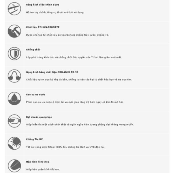 Tifosi Vogel SL – Kính Mát Thể Thao Chính Hãng Hiệu Suất Cao, Chuẩn Quang Học Chuyên Nghiệp - Ảnh 3