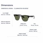 RayBan Clubmaster Classic Reverse 0RBR0504S - Kính Mát Nửa Khung Tem Chính Hãng Luxottica - Ảnh 2