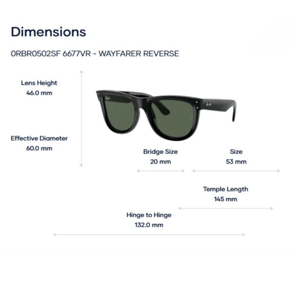 RayBan Wayfarer Reverse RBR0502SF Kính Mát - Tem Chính Hãng Luxottica