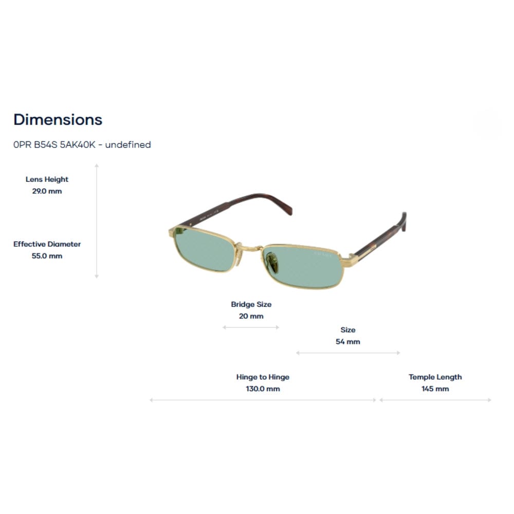 Prada 0PR B54S Kính Mát Chữ Nhật – Tem Chính Hãng Luxottica