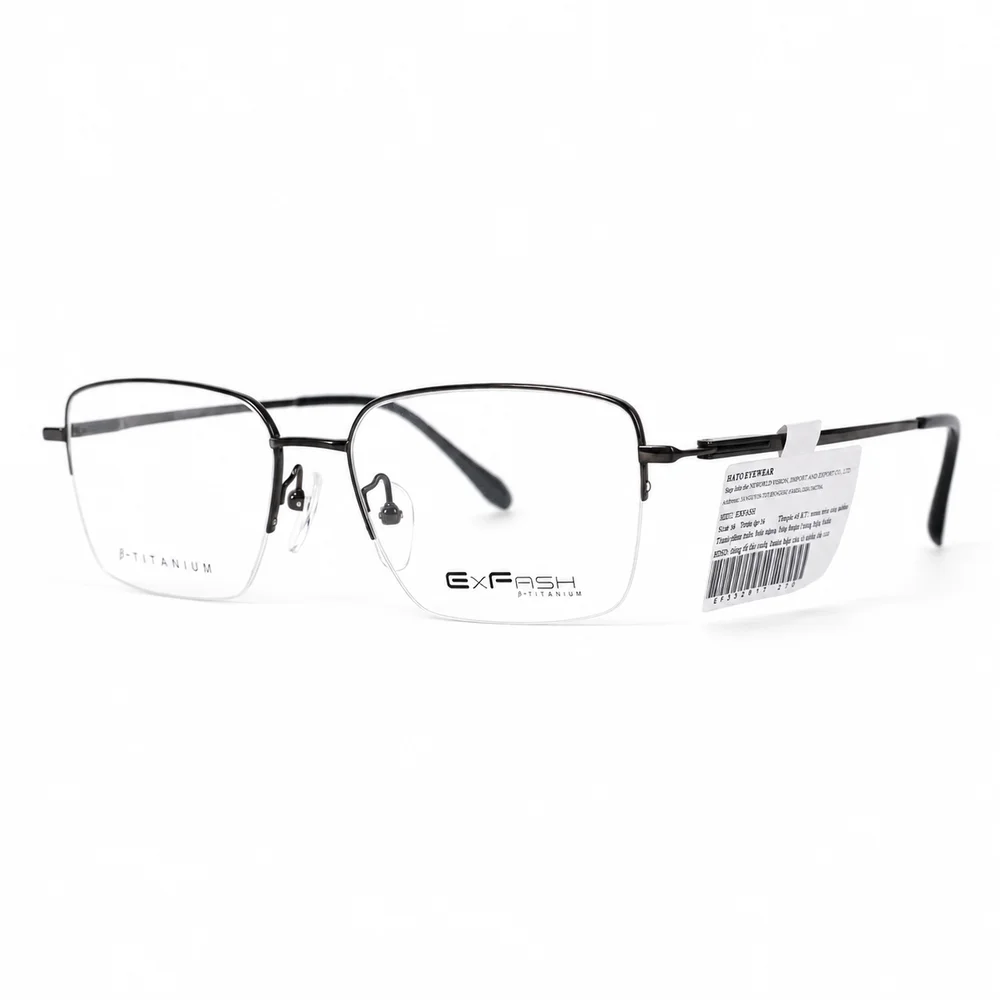 Exfash EF33281T Gọng Kính Nửa Khung Titanium – Tem Chính Hãng 101