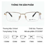 Exfash EF33298T Gọng Kính Nữa Khung Titanium - Tem Chính Hãng 101