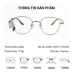 Kathy GD25-T-KT5052 Gọng Kính Đa Giác - Chính Hãng