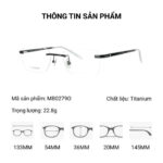 MB0279O Kính Không Gọng Chữ Nhật Titanium - Bản đẹp nhất thị trường