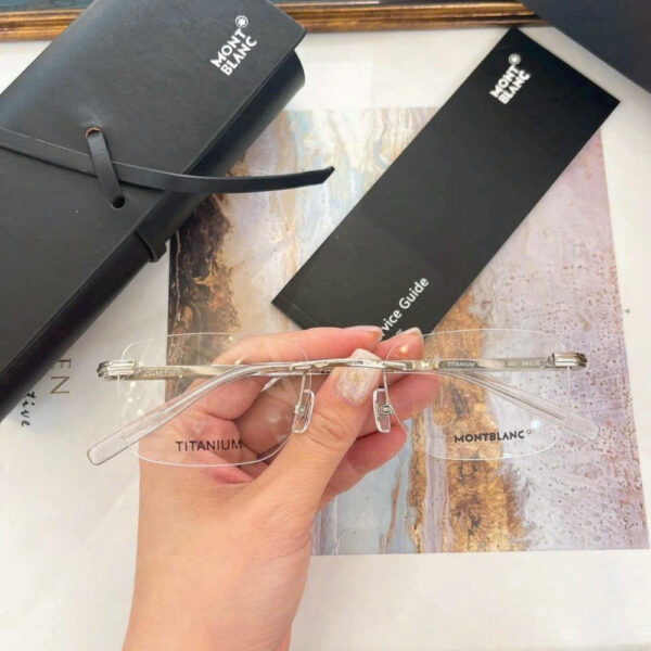 Kính Không Gọng Chữ Nhật Titanium Montblanc MB0279O