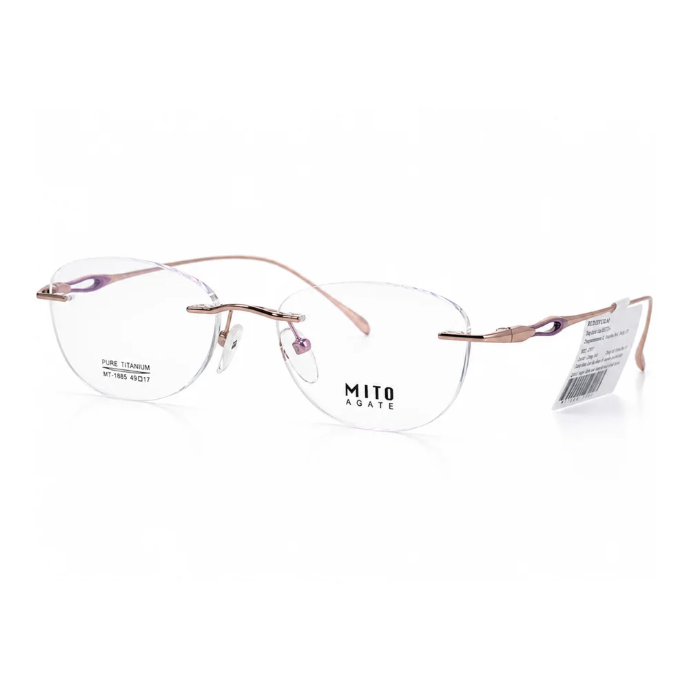 Mito MT1885 Kính Không Gọng Mắt Mèo Titanium - Tem Chính Hãng 101