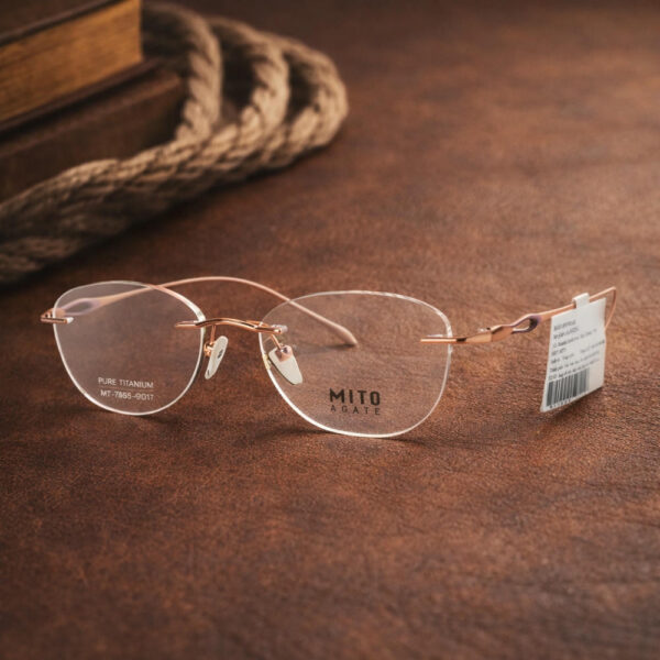 Mito MT1885 Kính Không Gọng Mắt Mèo Titanium - Tem Chính Hãng 101