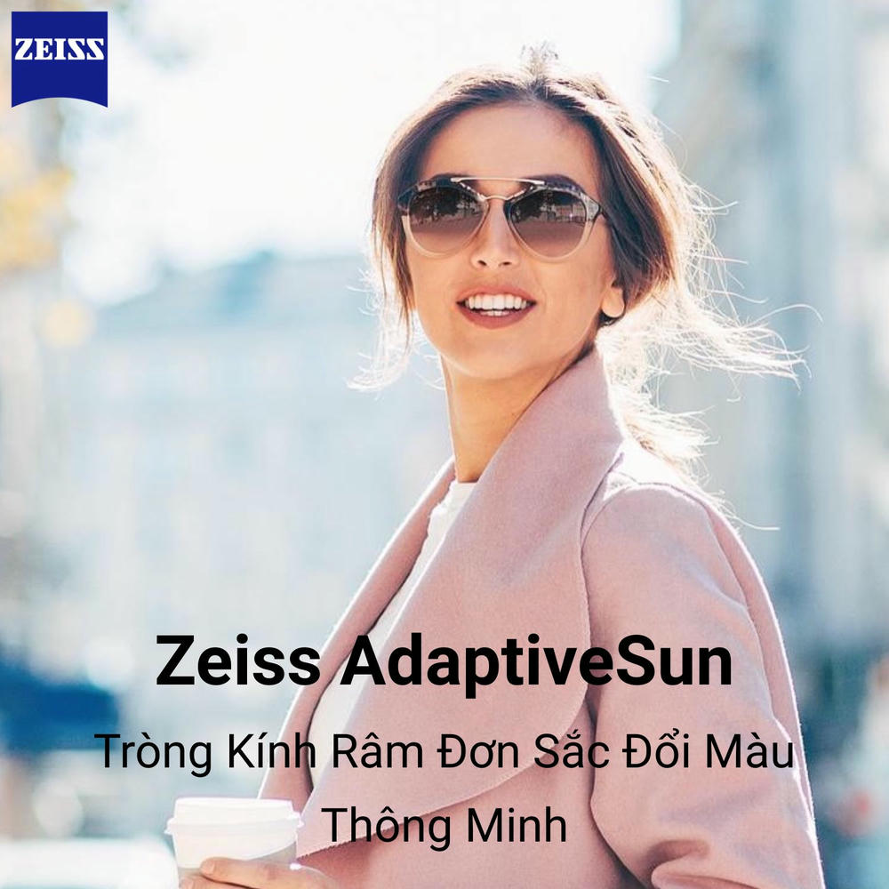 Zeiss AdaptiveSun Tròng Kính Râm Đơn Sắc Đổi Màu Thông Minh