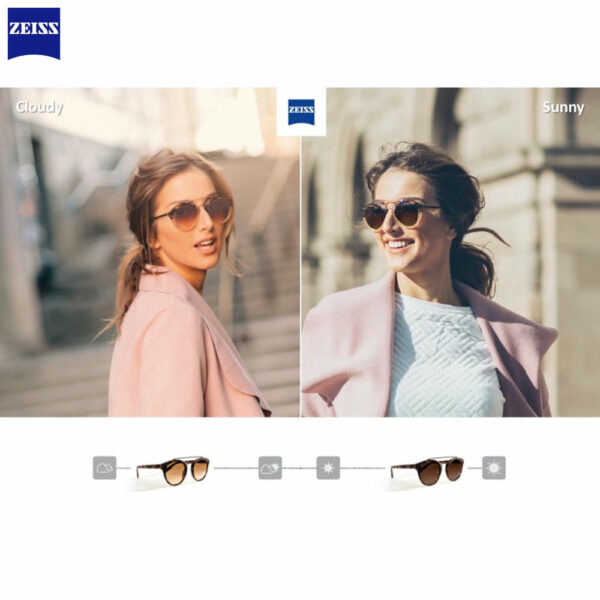 Zeiss AdaptiveSun Tròng Kính Râm Đơn Sắc Đổi Màu Thông Minh