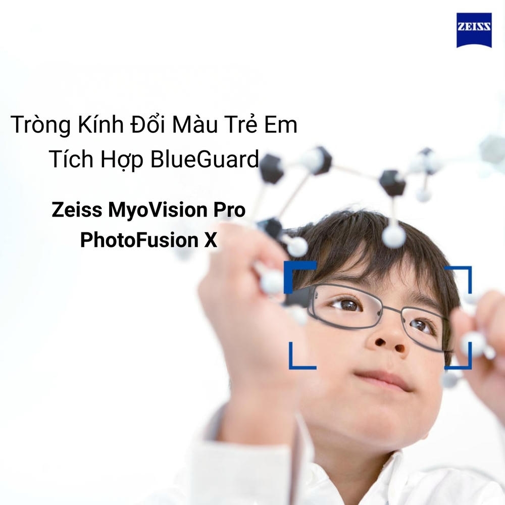 Zeiss MyoVision Pro PhotoFusion X – Tròng Kính Đổi Màu Trẻ Em Tích Hợp BlueGuard