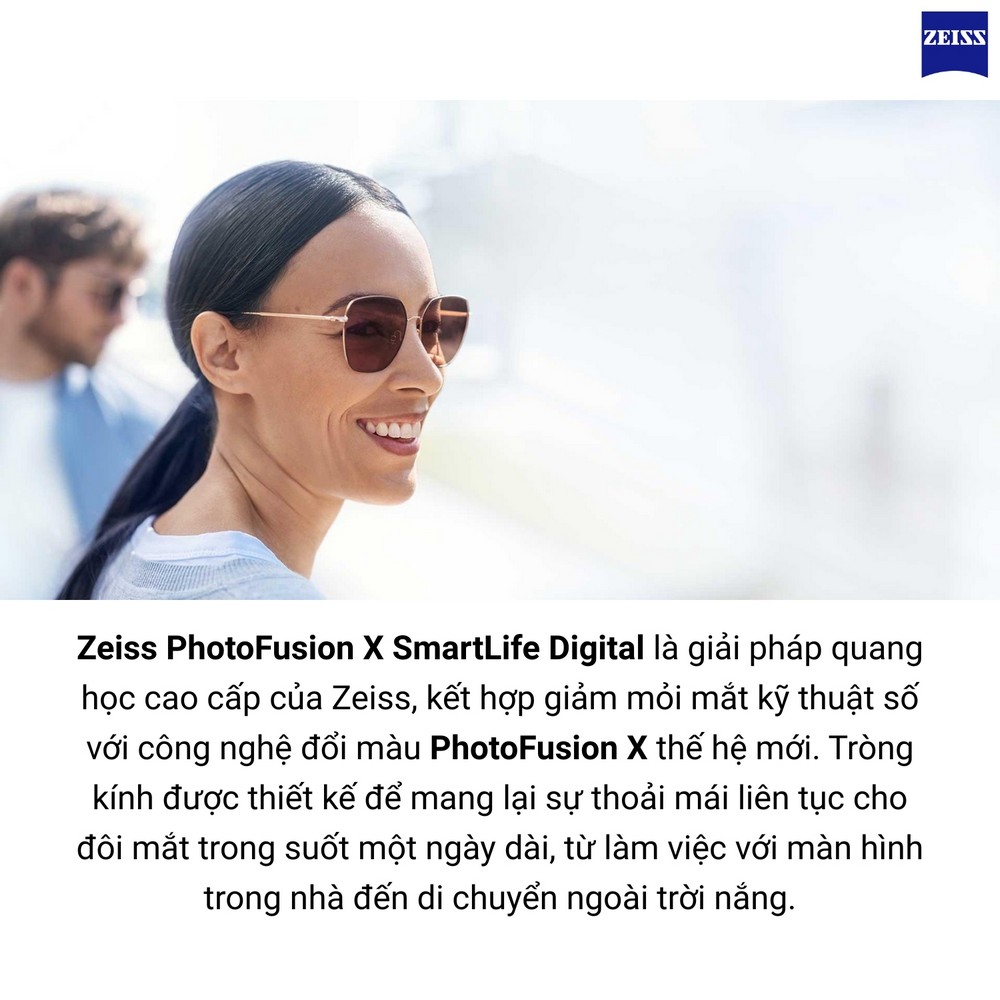 Zeiss PhotoFusion X SmartLife Digital và SmartLife Digital Individual - Tròng Kính Đổi Màu Chống Ánh Sáng Xanh