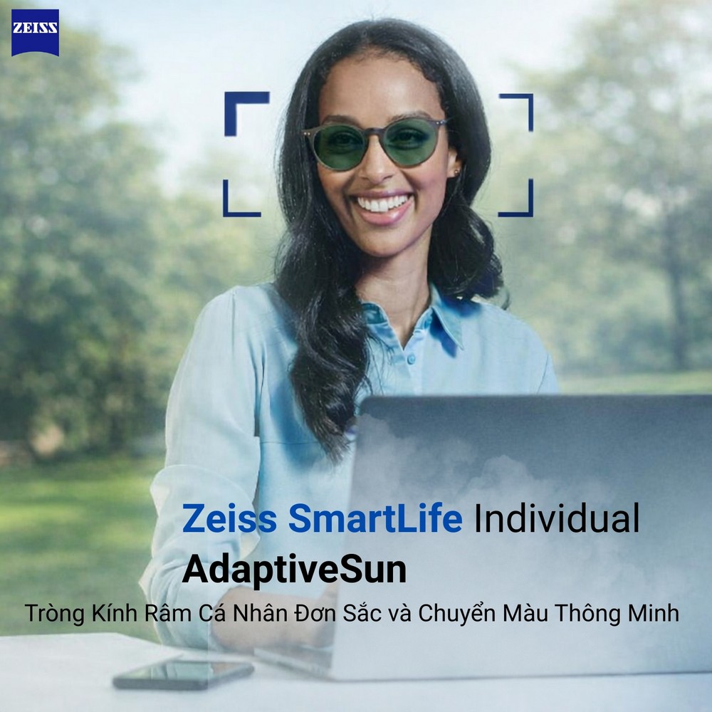 Zeiss SmartLife Individual AdaptiveSun là tròng kính râm đơn tròng cá nhân hóa
