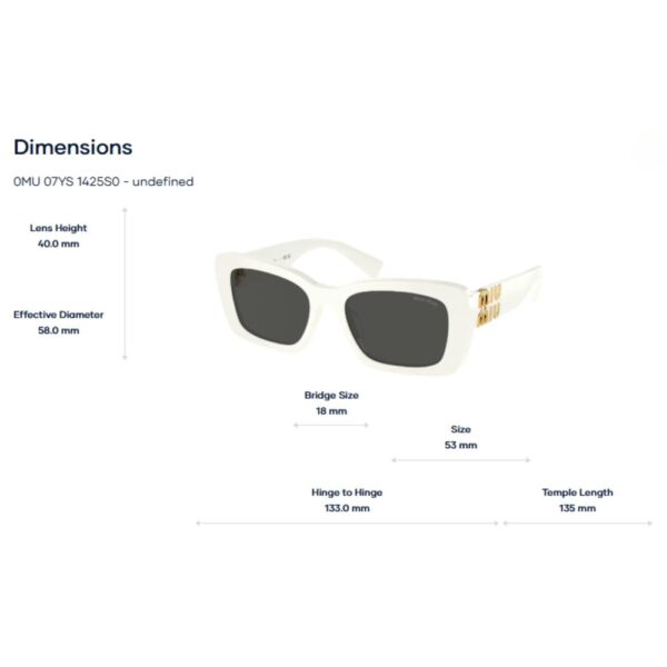 Kính mát nữ Miu Miu 0MU 07YS- Tem Chính Hãng Luxottica