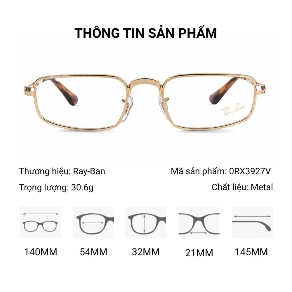 Gọng Kính RayBan A$AP Rocky Collection 0RX3927V – Tem Chính Hãng Luxottica