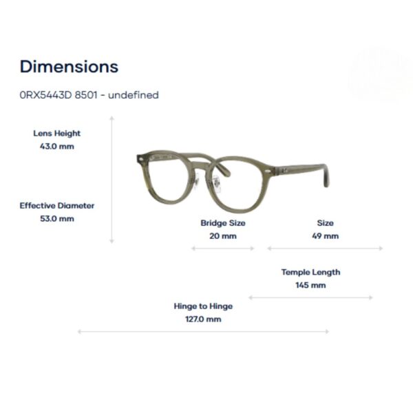 Gọng Kính RayBan 0RX5443D - Tem Chính Hãng Luxottica