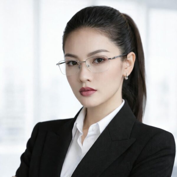 Zenta DP25-A-ZT8160 Gọng Kính Chữ Nhật Nửa Khung Titanium – Chính Hãng