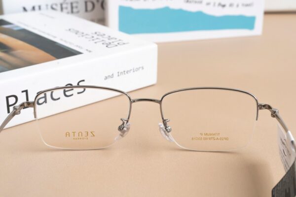 Zenta DP25-A-ZT8160 Gọng Kính Chữ Nhật Nửa Khung Titanium – Chính Hãng