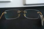 DOX D13173 – Kính Không Gọng Chữ Nhật Titanium IP Mạ Vàng 18K Chính Hãng