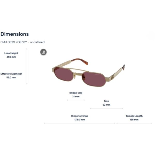 Kính Mát Oval Miu Miu 0MU B52S - Tem Chính Hãng Luxottica