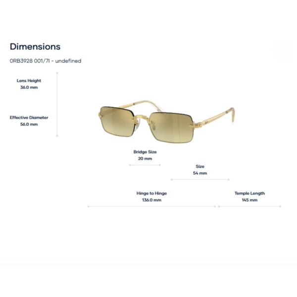 Kính Mát Oval RayBan 0RB3928 - Tem Chính Hãng Luxottica