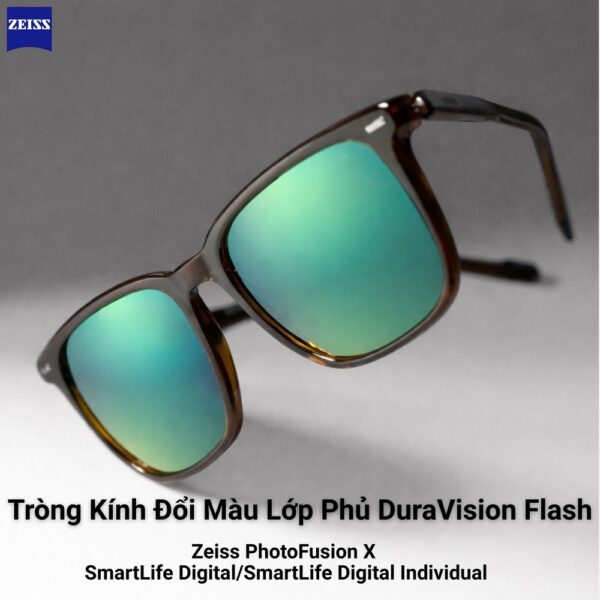 Zeiss PhotoFusion X SmartLife Digital & Individual – Tròng Kính Đổi Màu Lớp Phủ DuraVision Flash