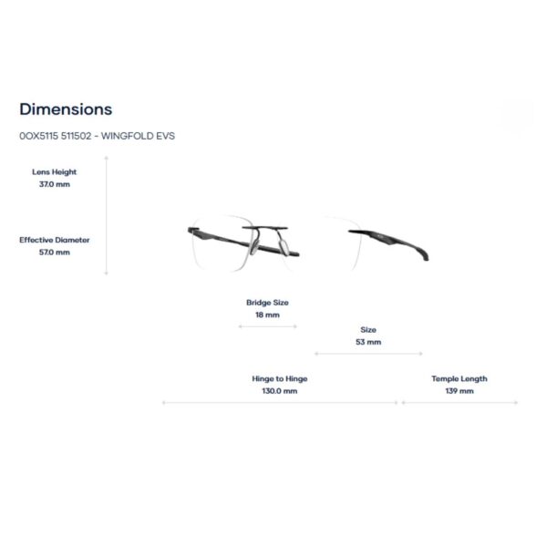 Kính Không Gọng Oakley Wingfold evs 0OX5115 - Tem Chính Hãng Luxottica