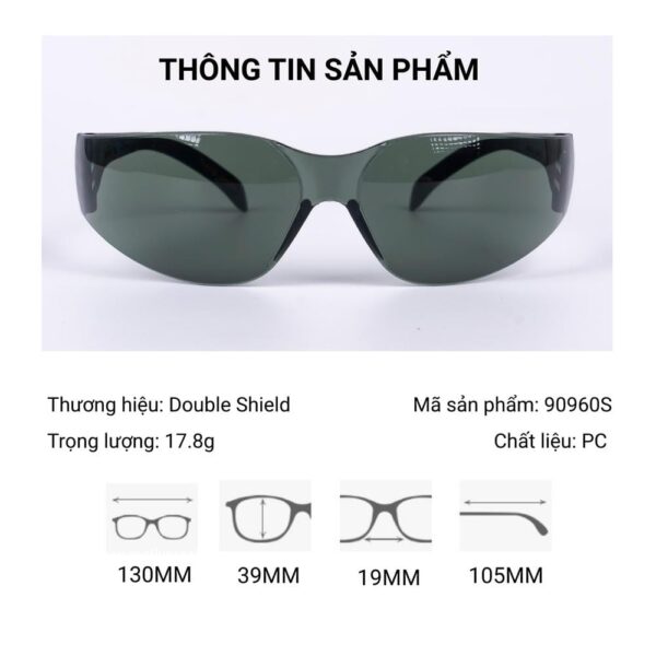 Kính bảo hộ Trẻ Em Double Shield 90960S Chính Hãng, Lắp Được Tròng Có Độ