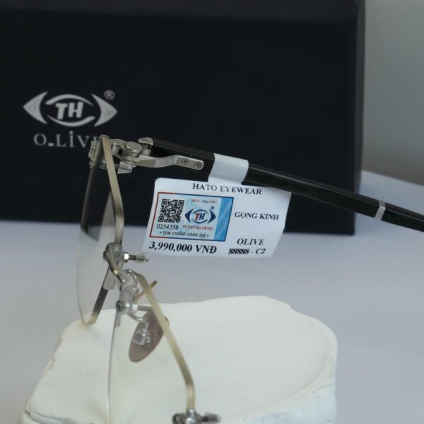 OLive 88888 Kính Không Gọng Mạ Vàng 18K Gỗ Đàn Hương - Chính Hãng