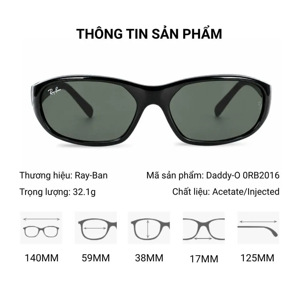 Kính Mát RayBan Daddy-O 0RB2016 Jennie Collection - Tem Chính Hãng Luxottica