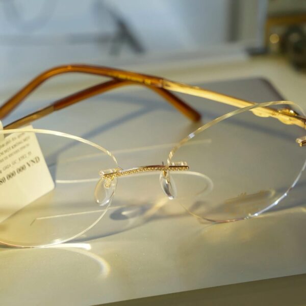 Silhouette Atelier Next G024 GC E5E2 Kính Không Gọng Vàng Đúc 18K Đính Kim Cương – Chính Hãng 101