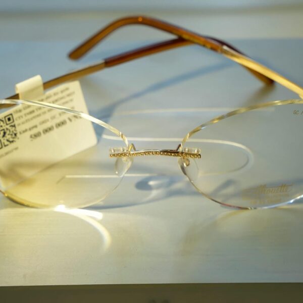 Silhouette Atelier Next G024 GC E5E2 Kính Không Gọng Vàng Đúc 18K Đính Kim Cương – Chính Hãng 101