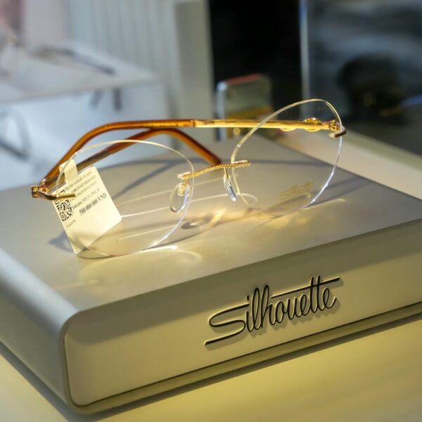 Silhouette Atelier Next G024 GC E5E2 Kính Không Gọng Vàng Đúc 18K Đính Kim Cương – Chính Hãng 101