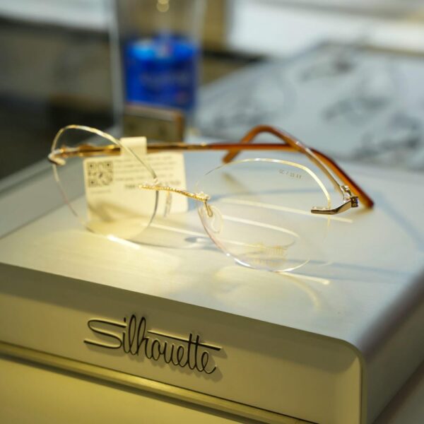 Silhouette Atelier Next G024 GC E5E2 Kính Không Gọng Vàng Đúc 18K Đính Kim Cương – Chính Hãng 101