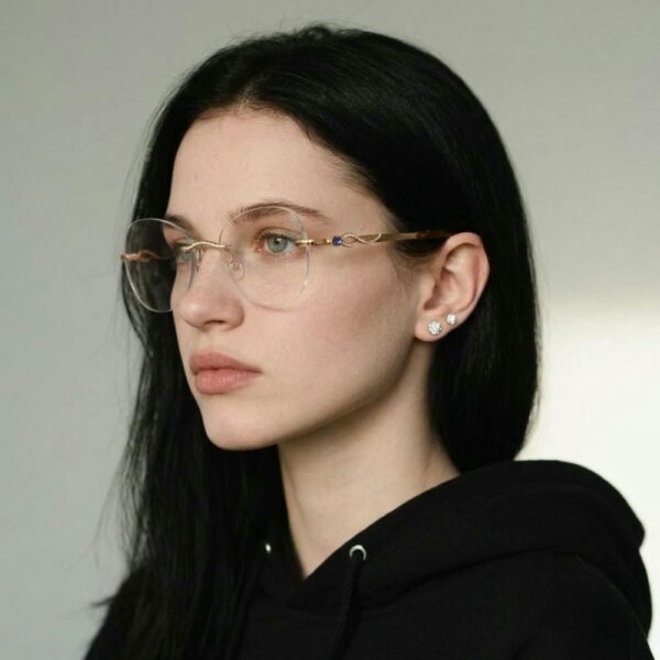 Silhouette Atelier Next G024 GC E5E2 Kính Không Gọng Vàng Đúc 18K Đính Kim Cương – Chính Hãng 101