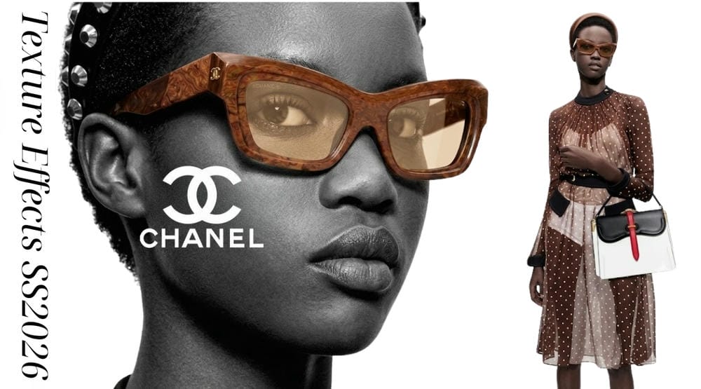 CHANEL Texture Effects: Kính Mắt Mèo SS2026 Đầy Cuốn Hút