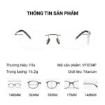 Gọng Kính Fila VFIC34F – Tem Chính Hãng 101
