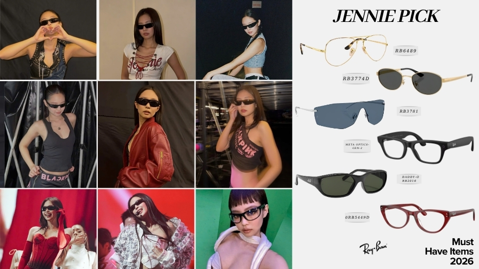 Jennie Ray-Ban Collection hot trend cho mùa hè 2026