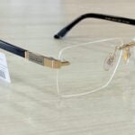 Kính Không Gọng Chopard Classic Racing VCHM07 Mạ Vàng, Càng Gỗ Óc Chó (Walnut) - Tem Chính Hãng 101