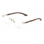 Kính Không Gọng Chopard Classic Racing VCHM07 Mạ Vàng, Càng Gỗ Óc Chó (Walnut) - Tem Chính Hãng 101