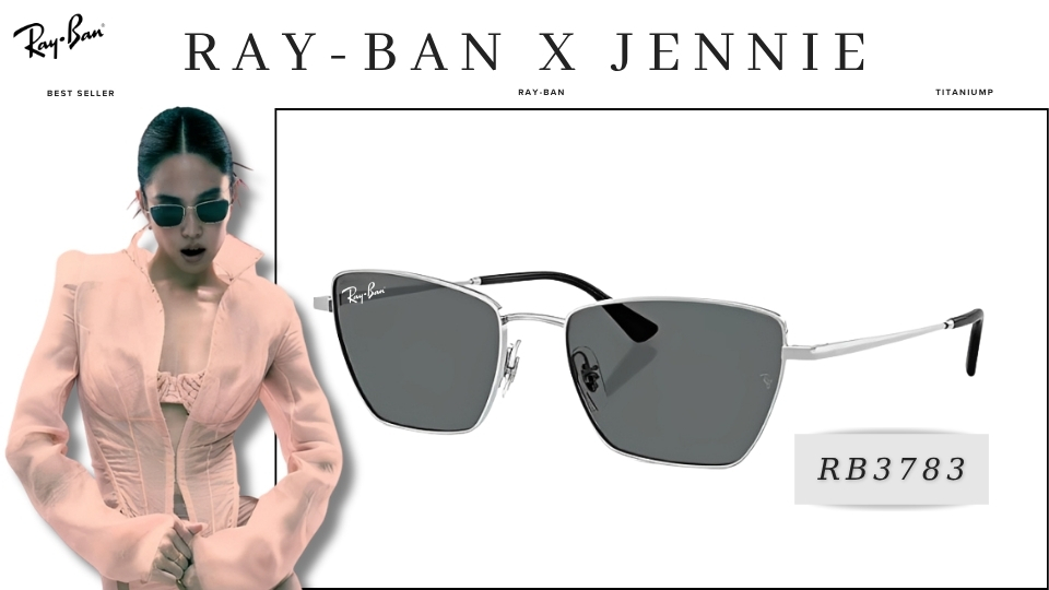 Kính mát Ray-Ban x Jennie Drea Bio-Based RB3783 trong campaign mới