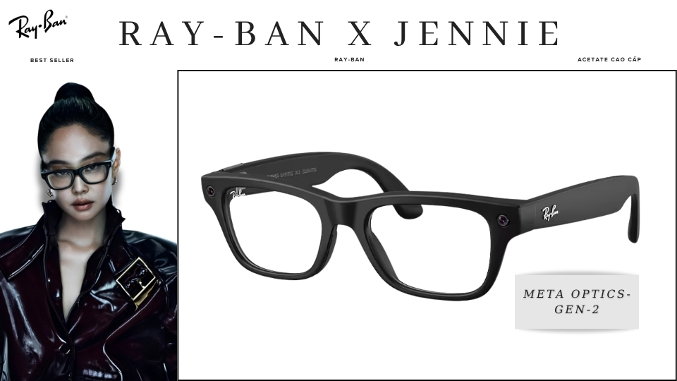 Ray-Ban x Jennie Meta Blayzer Optics Gen 2 trong bộ sưu tập mới