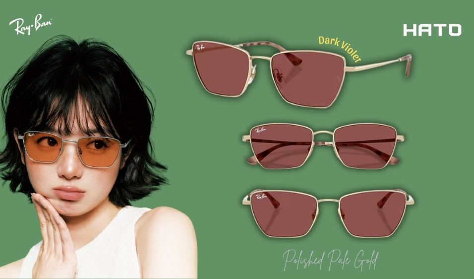 RayBan 0RB3783 Pale Gold Dark Violet chính hãng
